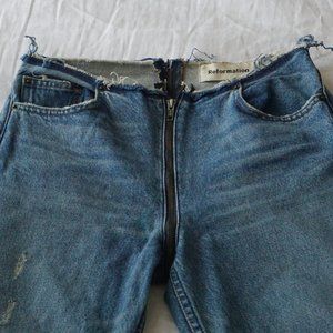 Reformation Zipper Denim